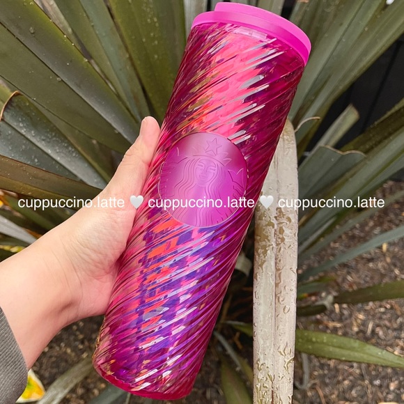 Starbucks Accessories - 💗NEW✨Starbucks 2022 Holiday Pink ‘Sangria Textured’ Twist Plastic Water Bottle